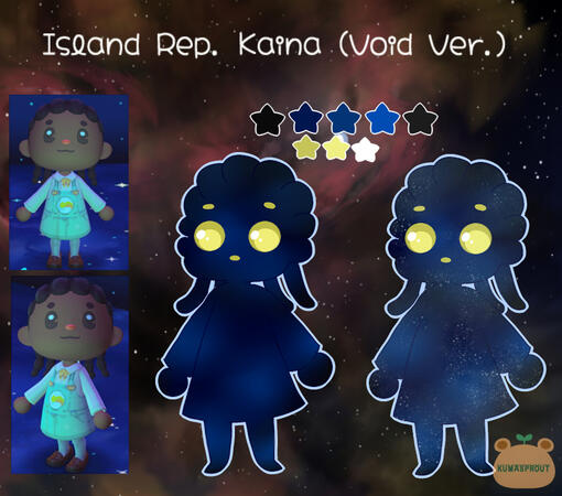 A cute concept that I made while playing Animal Crossing New Horizons - where 'voided' villagers go live in the void and has a Void Rep. that resembles your Animal Crossing character.